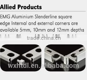Aluminium Slenderline Square Edge Trim thumbnail-4