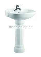 103 White Pedestal Wash Basin Round Sink With Low Price thumbnail-1
