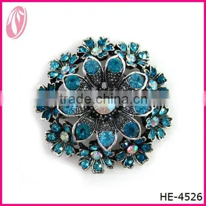 Shining Blue Sapphire Inlaid Big Flower for Women Dress thumbnail-1