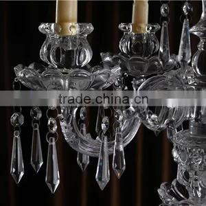 Wholesale 5arms Crystal Clear Candelabra From China thumbnail-5