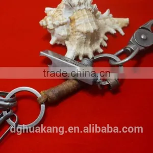 Antique Silver Alloy Keychain With Coiled Real Leather Cord and Beer Bottle Opener thumbnail-2