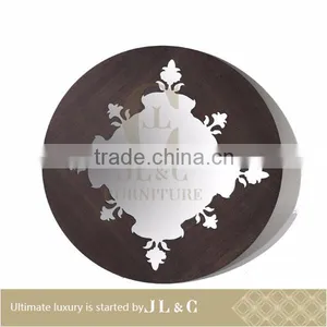 AB06-01 Antique Round Mirror Dresser Mirror Delicate Sculpture for Luxury Bedroom Sets-JLC Luxury Home Furniture thumbnail-1