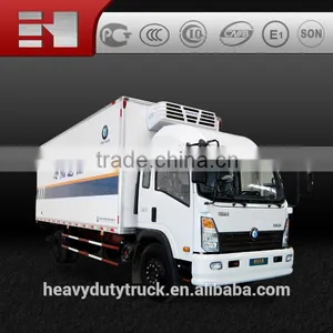CNHTC HOWO White 4x2 Euro 4 Refrigerator Truck for Frozen Food thumbnail-1