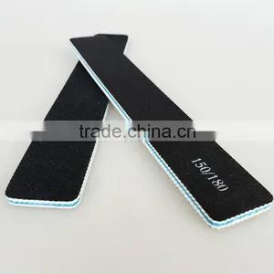 Korean Quality Custom Personalized Black Double Side Nail File With Grit of 150/180 Sponge Nail Buffer Manicure Tools Factory thumbnail-1