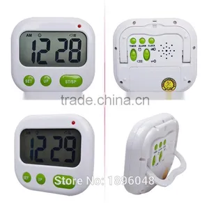 Dual Alarm Digital Timer Desktop LCD Remind Vibration Clock/ Count Down Timer thumbnail-5