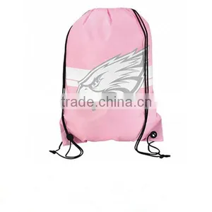 Printed Drawstring Shopping Bag Drawstring Backpack Bag thumbnail-1