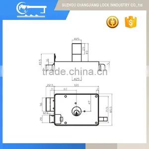 630 Hot Style Safe Rim Door Aluminium Lock Parts thumbnail-2