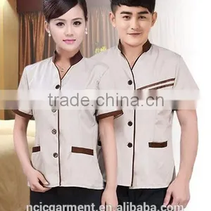 Cleaning Service Hotels Overalls Short-sleeved Summer Clothing Cleaning Staff Cleaning Rooms Restaurant Uniforms 100% Polyester thumbnail-2