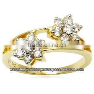 Gold Rings, Yellow Gold Engagement Ring thumbnail-1