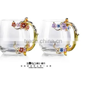 Enamel Gift Pewter Design Flower Model Water Glass Gift thumbnail-1