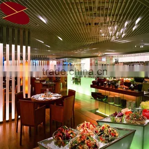Hotel Cafeteria Ceiling Interior Design of Aluminum U-Tube Tiles thumbnail-1