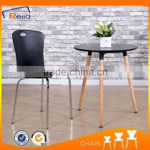 Black Plastic Chair for Home Use thumbnail-1