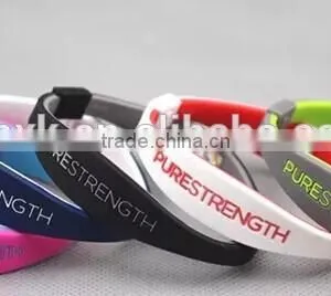 Rubber Wristband Pure Strength Silicone Bio Magnetic Bracelet thumbnail-1