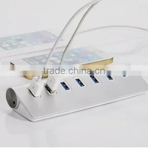 New High-Speed Aluminum 7 Ports USB 3.0 HUB for Macbook PC thumbnail-1