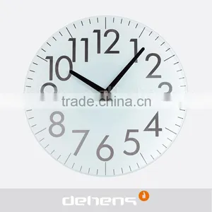 DEHENG Mirror Numbers Glass Wall Clock thumbnail-2