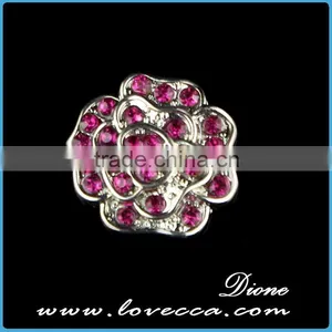 Small Order Best Price Women Fashion Real Flower Crystal Metal Buttons thumbnail-3