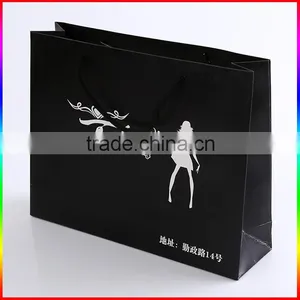 Black Paper Clothing Bag Garment Paper Bag thumbnail-3