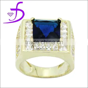 Wholesale 925 Silver 14k Yellow Gold Men Ring thumbnail-1