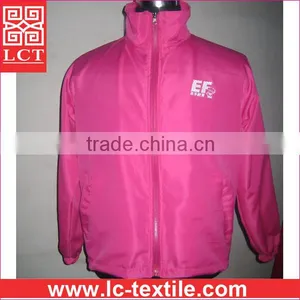 China OEM Factory Wholesale Custom Print Promotion Slim Fit Ladies Pink 201D Nylon Work Jacket With Elastic Waistband(LCTU0062) thumbnail-1