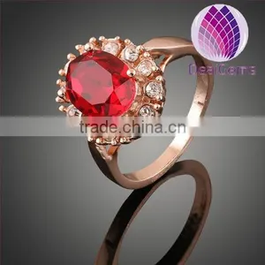 Hot Sale Copper Rose Gold Plated With Zircon Ring thumbnail-2