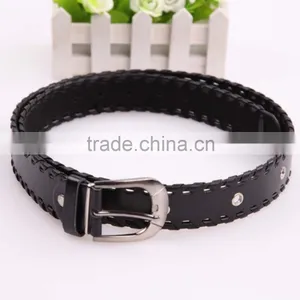 Fashion PU Belt With Braided Borders for Ladies thumbnail-2