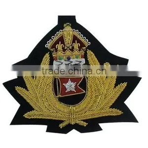 Handmade Gold Bullion Wire Embroidery Badges thumbnail-1