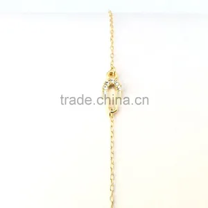 Tiny Women Rhinestone Charm Bracelet Custom Charm Bracelet thumbnail-2