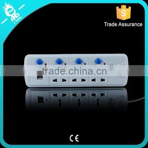 3 Way Universal Type Power Strip With Light Switch thumbnail-1