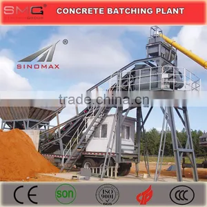 25m3/h YHZS25 Mobile Ready Mix Concrete Batching Plant for Sale Made in China thumbnail-1