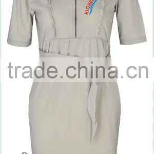 (New Arrival)Women's Maternity Fashionable Frill Style SPF50+ Rash Vest thumbnail-1
