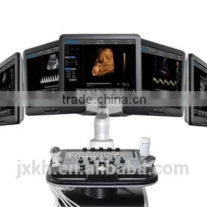 CE ISO Approved Medical 15 Inch LCD Monitor 3D 4D Trolley Color Doppler Ultrasound Scanner thumbnail-2