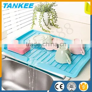 Kitchen Storage Plastic Dish Plate Drainer Drying Tray Board Cutlery Rack Holder thumbnail-1