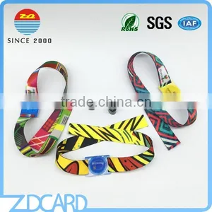13.56MHz RFID Woven Fabric Bracelet With NTAG213 Chip thumbnail-4