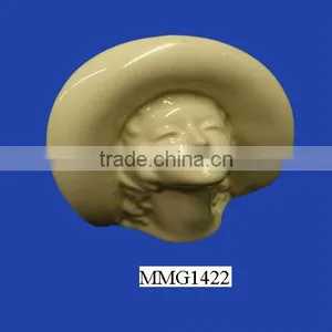 Vintage Porcelain Lady Head Planter With USA Hat thumbnail-1