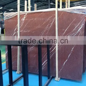 Natural Red Marble Slab With Natural Vein thumbnail-3