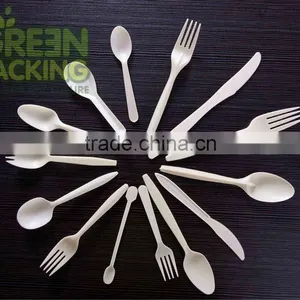 Cornstarch Original Color Disposable Cutlery Set thumbnail-1