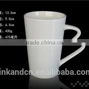 300ml Porcelain Promotion Mug With Handle White Drinking Mug With Handle thumbnail-2