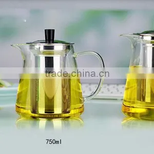 Glass Tea Pot With Tea Strainer Pots With Strainer Lids Glass Infusion Tea Pots thumbnail-6
