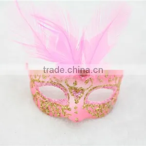 12pcs Venetian Masquerade Mask Luxury Pearl Feather Mini Masks for Party Decoration Novelty Gifts thumbnail-3