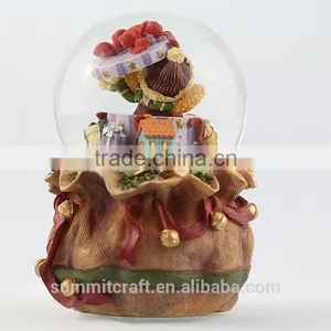 Resin Teddy Bear Music Box Musical Christmas Snow Globes thumbnail-2