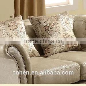SF033 2015 New Arrival European White PU Leather Sofa Designs With Crystal Buttons Stainless Steel Legs thumbnail-3