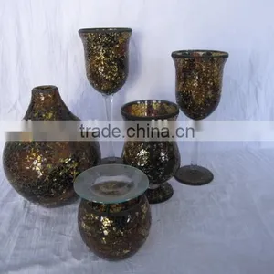 Custom Different Color Mosaic Candle Holder Suppliers for Home Decoration thumbnail-1