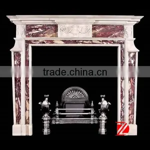 Mixed Color Stone Indoor Used Fireplace Surround thumbnail-1