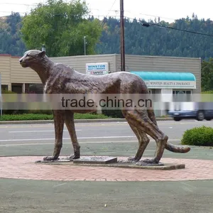 Large Outdoor Copper Sculptures Metal Bronze Cheetah Sculpture thumbnail-3