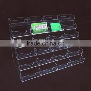 High Quality Acrylic Name Card Holder With Two Holders Acrylic Rack Card Holder thumbnail-1