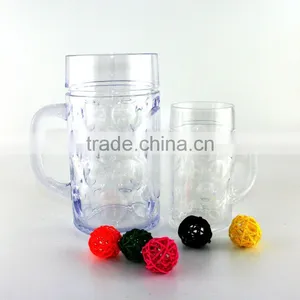 1000ml High Capacity Bpa Free Food Grade Plastic Beer Mug With Handle thumbnail-1