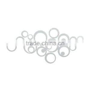 Fashion Circles Mirror Sheet Wall Sticker Style Removable Decal Vinyl Art Wholesale Wall Sticker for Living Room Home Decor thumbnail-1