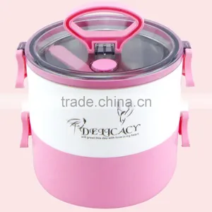 1800ML Double Layers Stainless Steel Lunch Box With Handle thumbnail-3