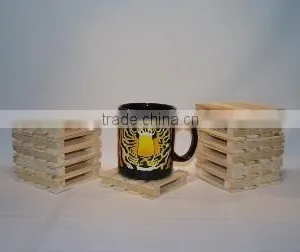 Customized Size Wooden Pan Cup Coaster thumbnail-1