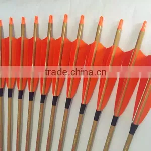 New Bamboo Pattern Pure Carbon Fletched Arrows With Tapered Points thumbnail-4